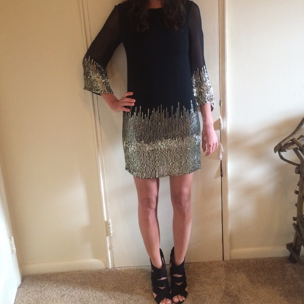 Alice & Olivia Black beaded dress
